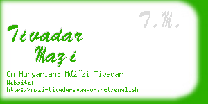 tivadar mazi business card